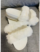 Load image into Gallery viewer, Luxury Design Women Fur Rhinestone Slippers Platform Wedges
