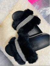 Load image into Gallery viewer, Luxury Design Women Fur Rhinestone Slippers Platform Wedges
