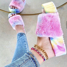 Load image into Gallery viewer, Slippers Platform Sandals Faux Fur
